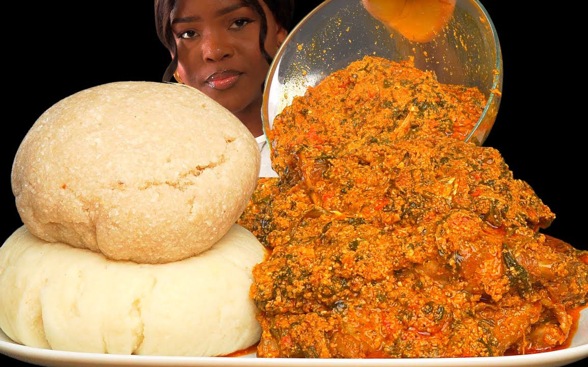 vikky尼日利亚食物福福甜瓜汤火鸡翅膀