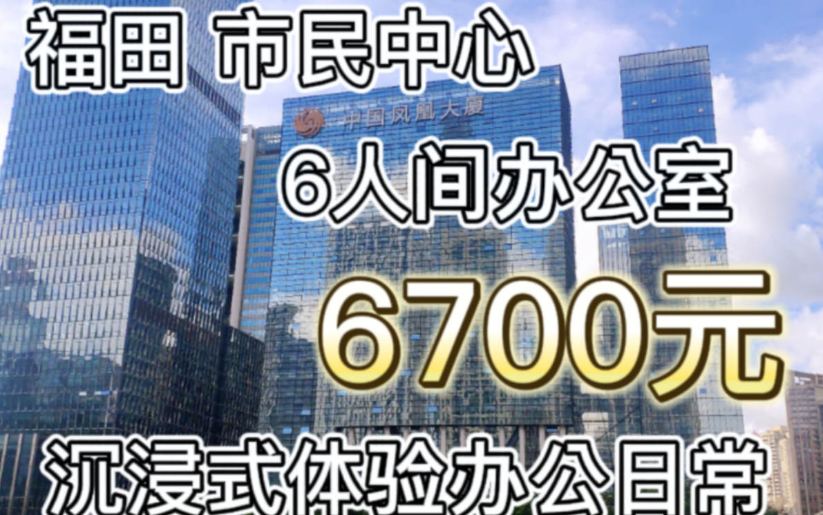 沉浸式体验 深圳福田 中国凤凰大厦6人间办公室工作日常.6700元含物管,水电,空调,家具等费用哔哩哔哩bilibili