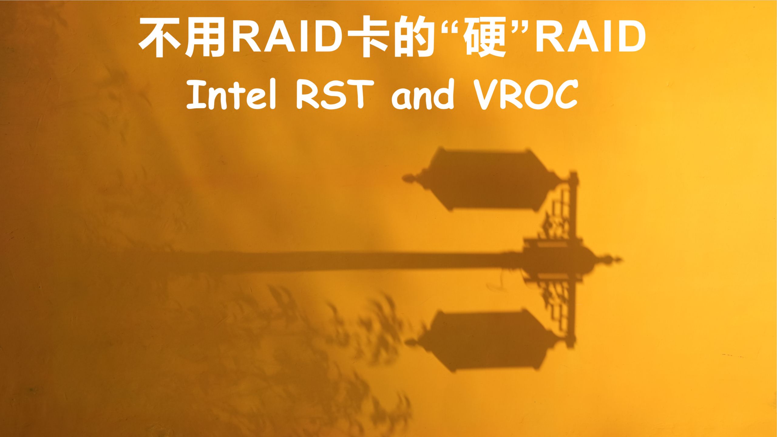 不用RAID卡的硬RAID,Intel快速存储技术(RST)、VROC