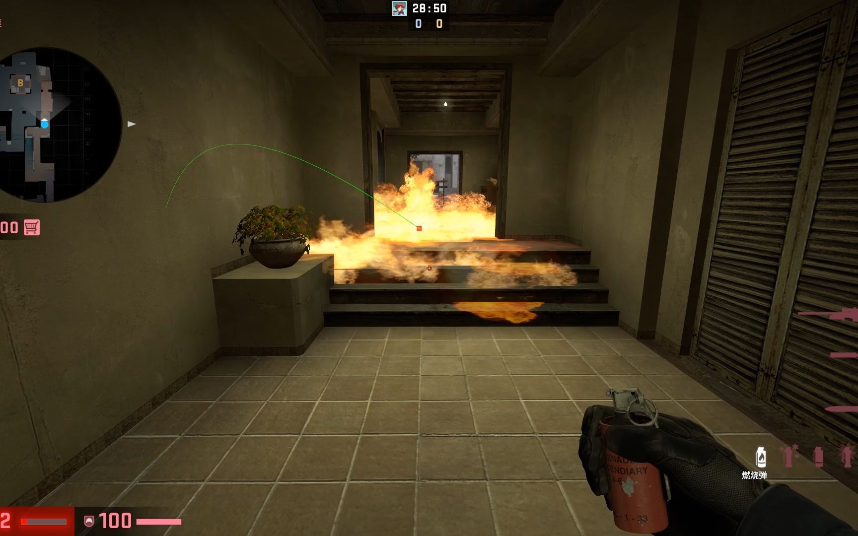 csgo道具教学荒漠迷城mirageb二楼火