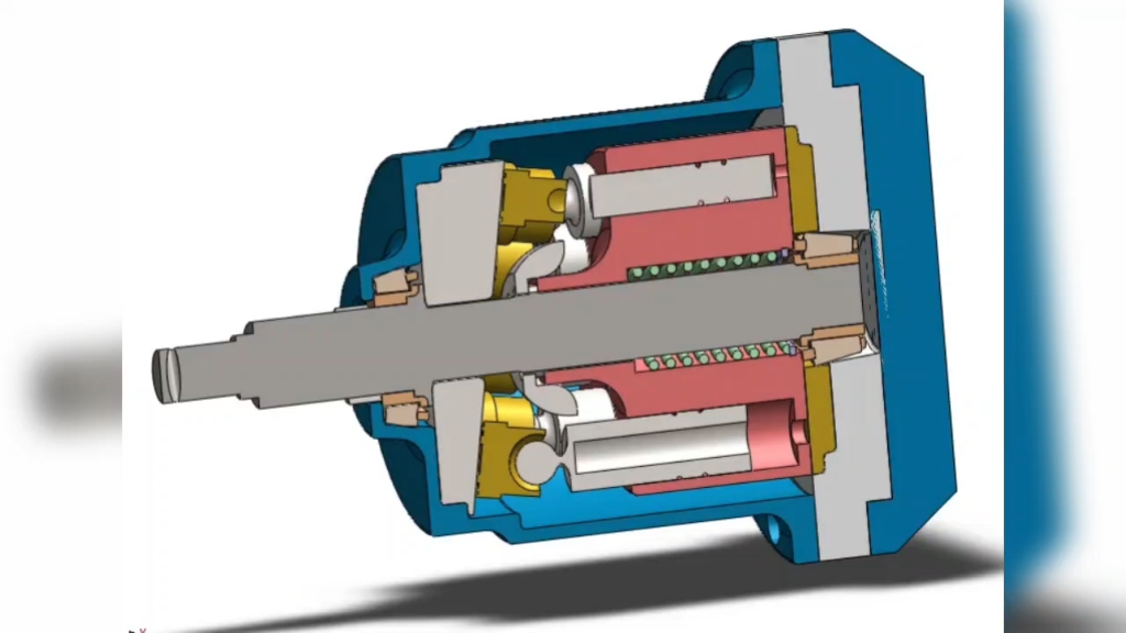 【泵缸阀杆】swash plate axial piston pump斜盘式轴向柱塞泵3d图纸