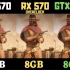 RX 570（即580 2048SP 8G） vs GTX 1070    显卡游戏性能测试对比（1080P分辨率，CP
