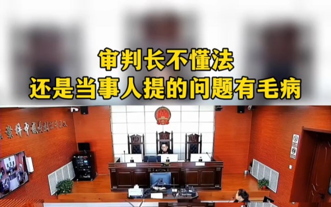 X 当事人向审判长提问“法律还可以反悔?”"法院 "庭审哔哩哔哩bilibili