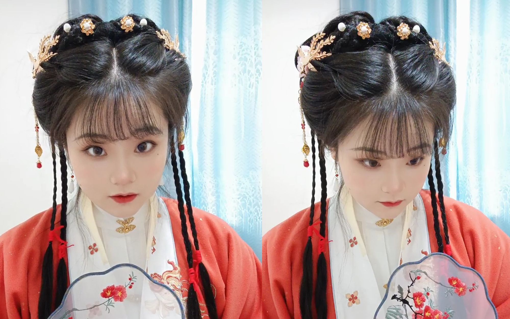 汉服发型教程/温柔可爱明制大家闺秀少女古风发型来了!