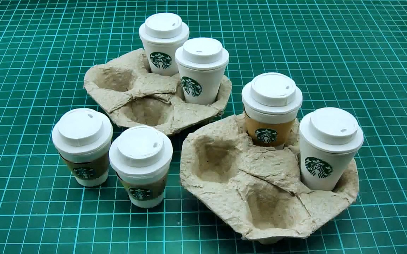 创意海棉纸手工教程——用海棉纸做迷你星巴克咖啡杯教程