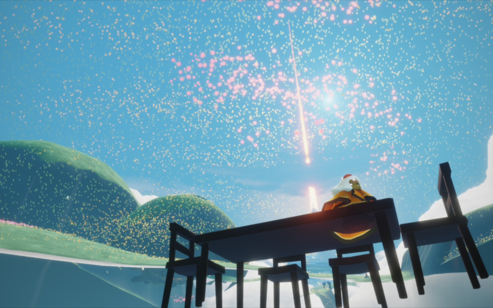 【sky光遇】日常 云野景点打卡静静听歌(发呆)