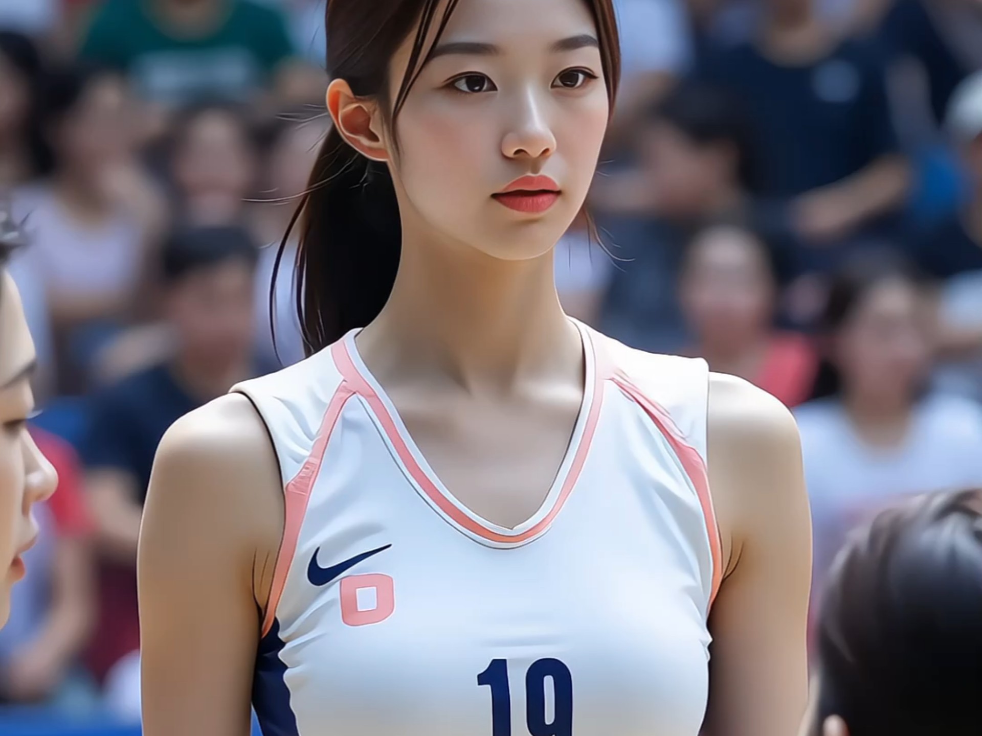 女子排球队韩国小姐姐场上热舞