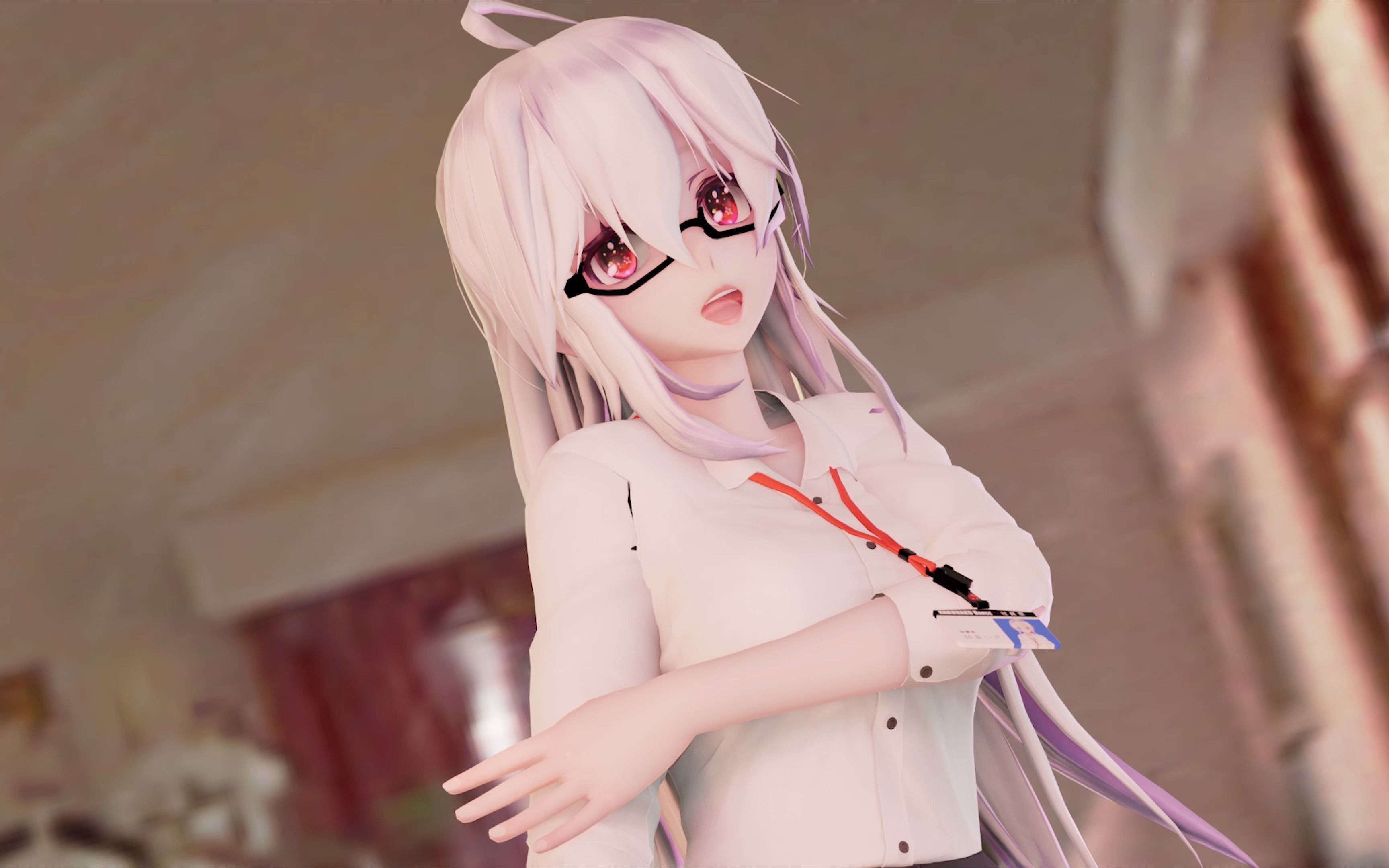 弱音mmd/ol眼睛娘】下班来我办公室