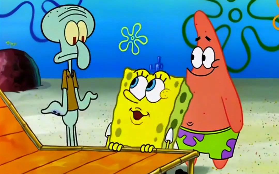 童年动画 章鱼哥和派大星,宝子们来一集