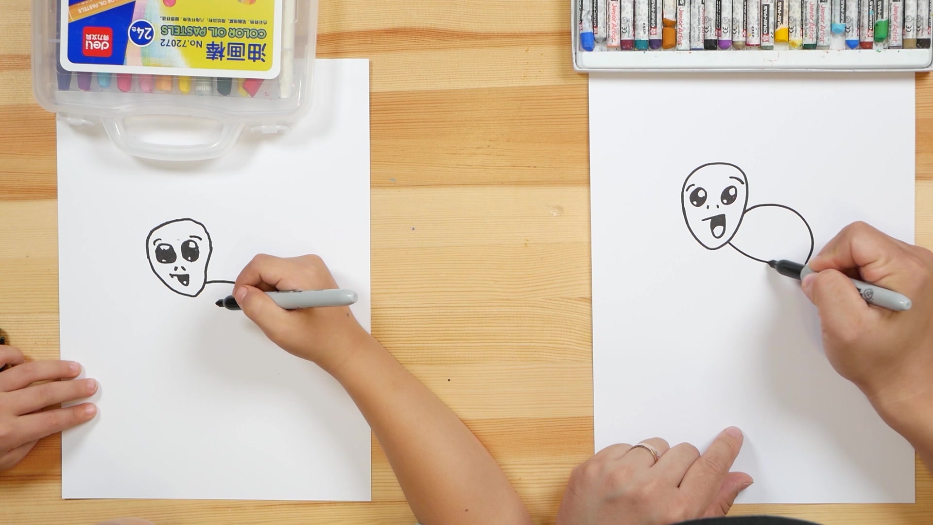 大卫粑粑教画画052-简笔画小海龟_哔哩哔哩_bilibili