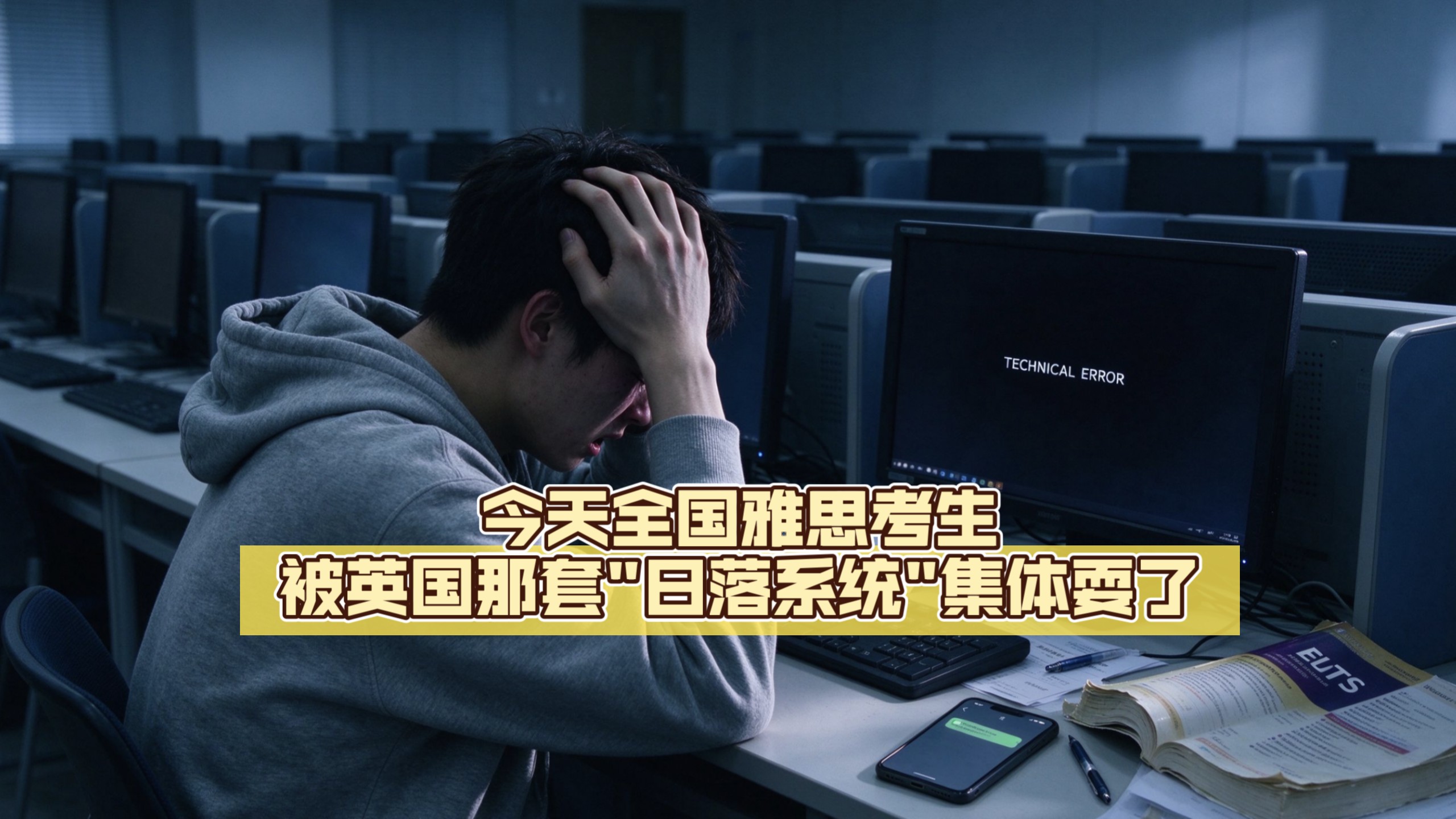 听力P4听到一半电脑黑了：今天全国雅思考生，被英国那套"日落系统"集体耍了！