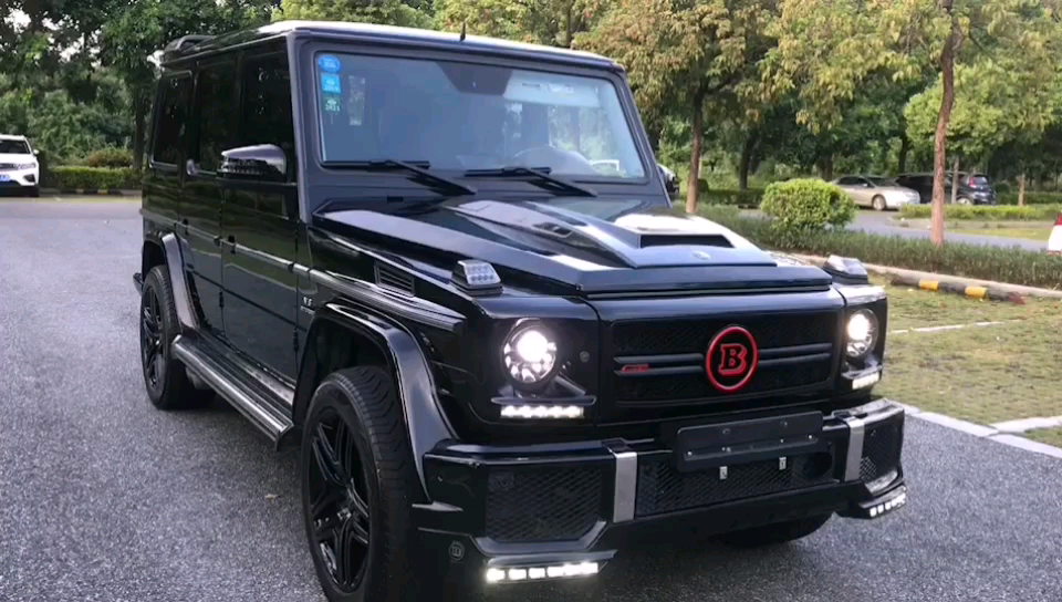 15年奔驰g500黑黑改装升级巴博