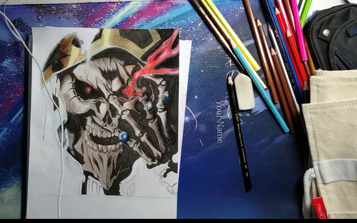 【彩铅】手绘骨王~overlord(第三部分)_哔哩哔哩_bilibili