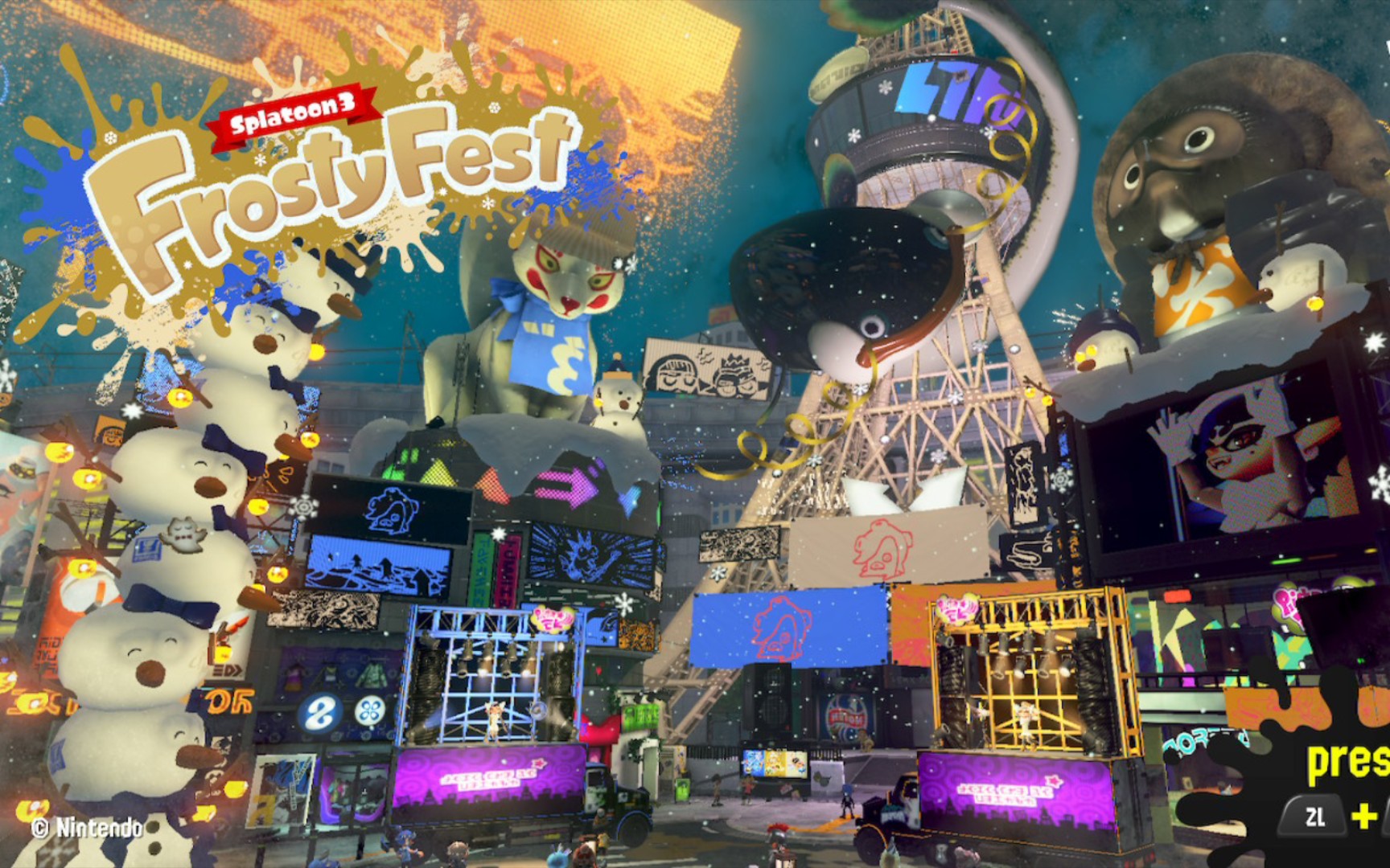 【splatoon3】看看frosty fest的尚兴市和蛮颓镇