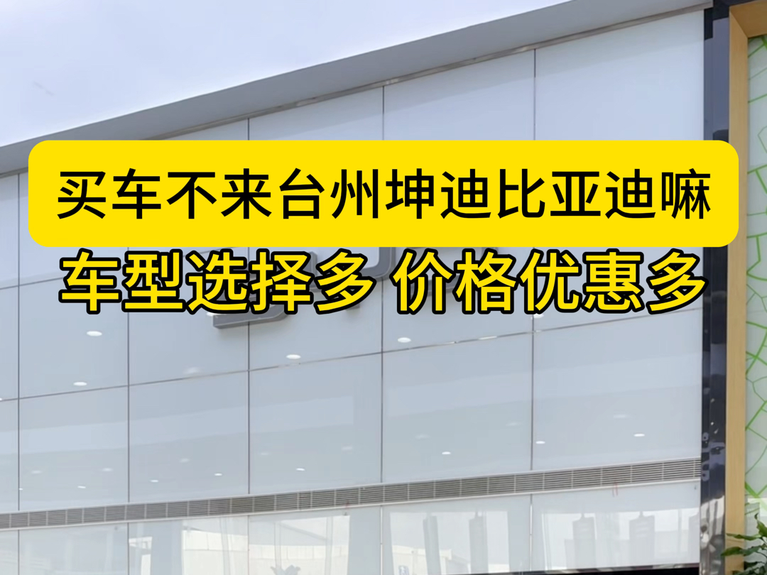 买车不来台州坤迪比亚迪吗车型选择多 价格优惠多哔哩哔哩bilibili