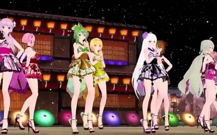 MMD初音未来,Snow Halation,初音家族9人组带你跨年!哔哩哔哩bilibili