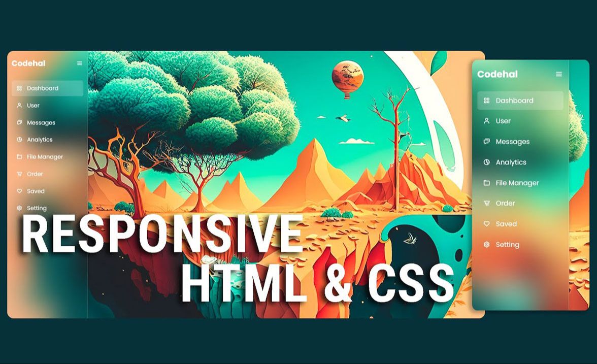 如何使用HTML、CSS和Javascript创建毛玻璃质感的侧边栏菜单 | 源码下载哔哩哔哩bilibili