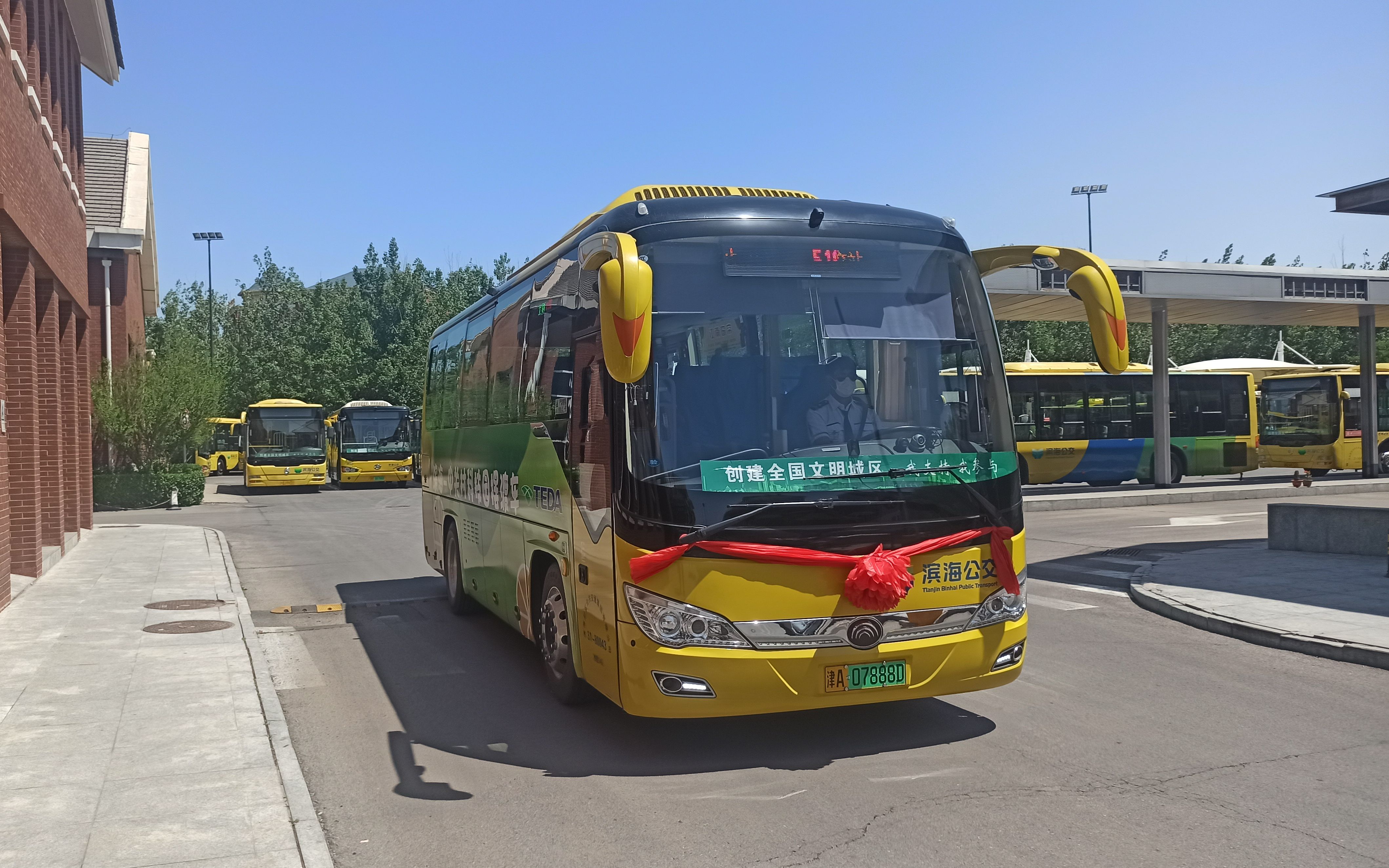 天津滨海公交pov519路专线北塘公交站于家堡公交站老中关村摆渡车老