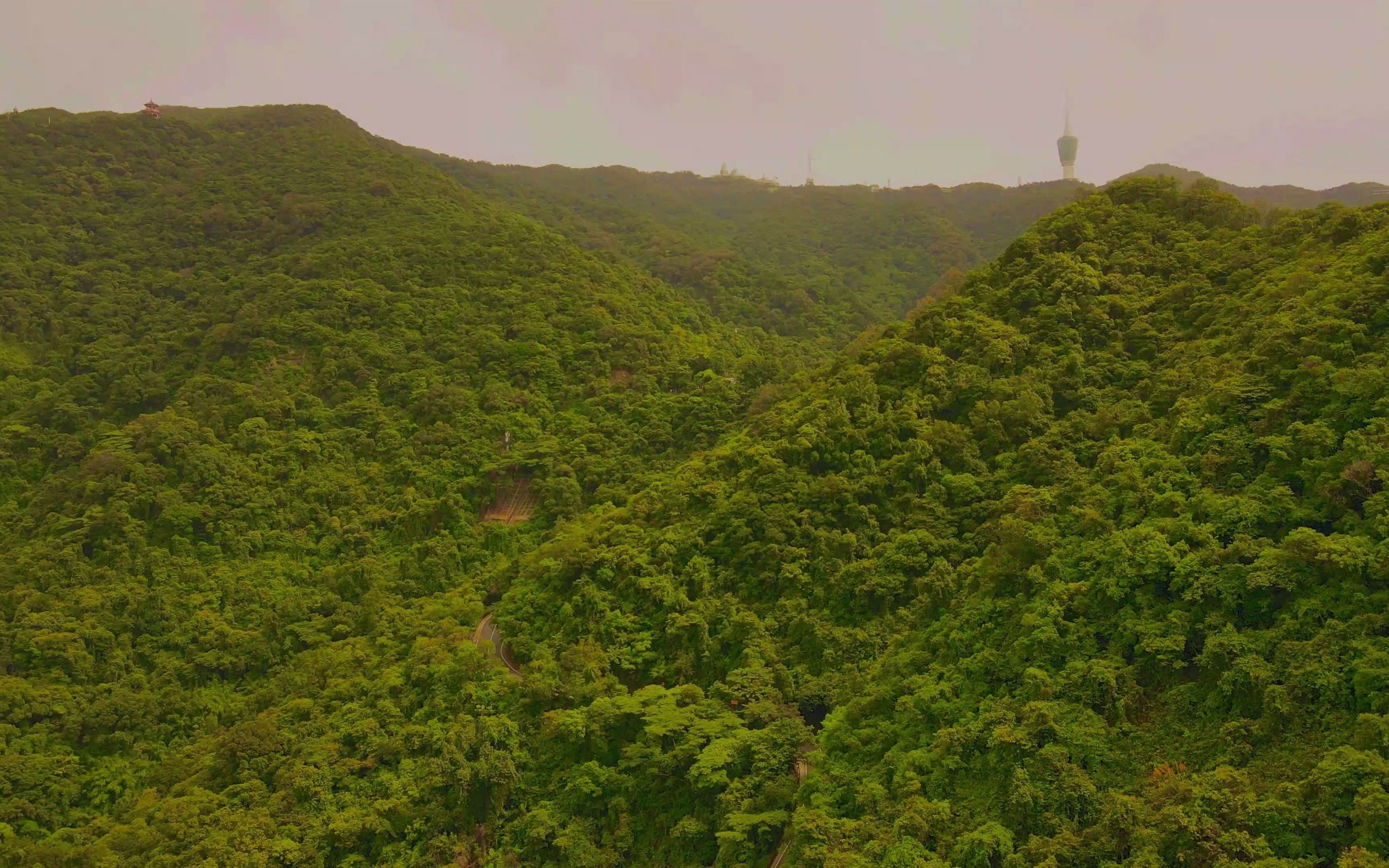 梧桐山航拍美景