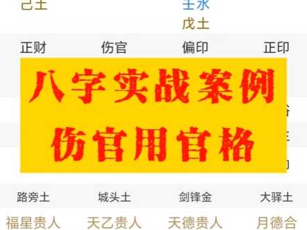 八字实战案例|伤官用官格:什么情况下伤官见官,反而得官?#易经智慧#国学文化#六爻占卜#玄学哔哩哔哩bilibili