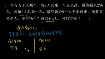 七年级上册，一元一次方程应用题