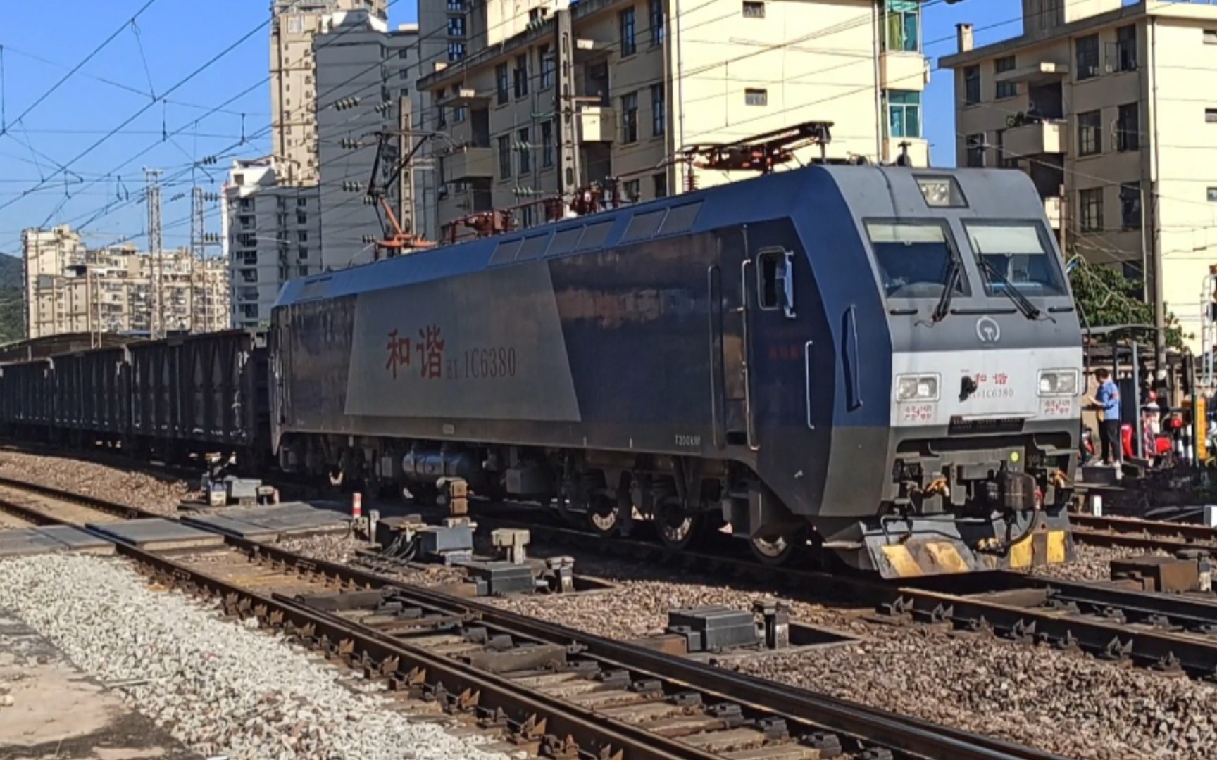 hxd1c 6380牵引货列出三明东站