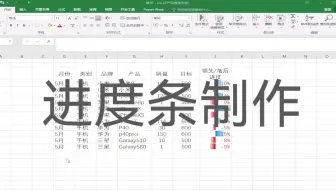 Excel如何制作进度条
