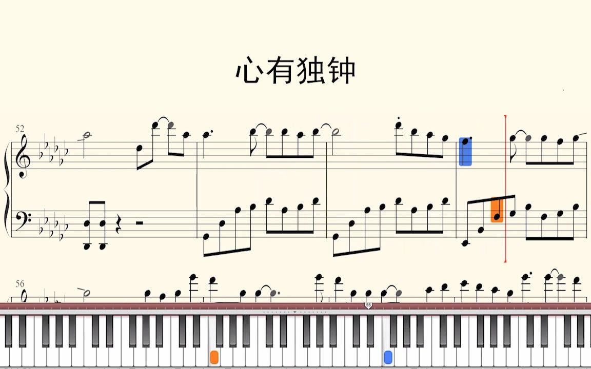 钢琴谱:心有独钟