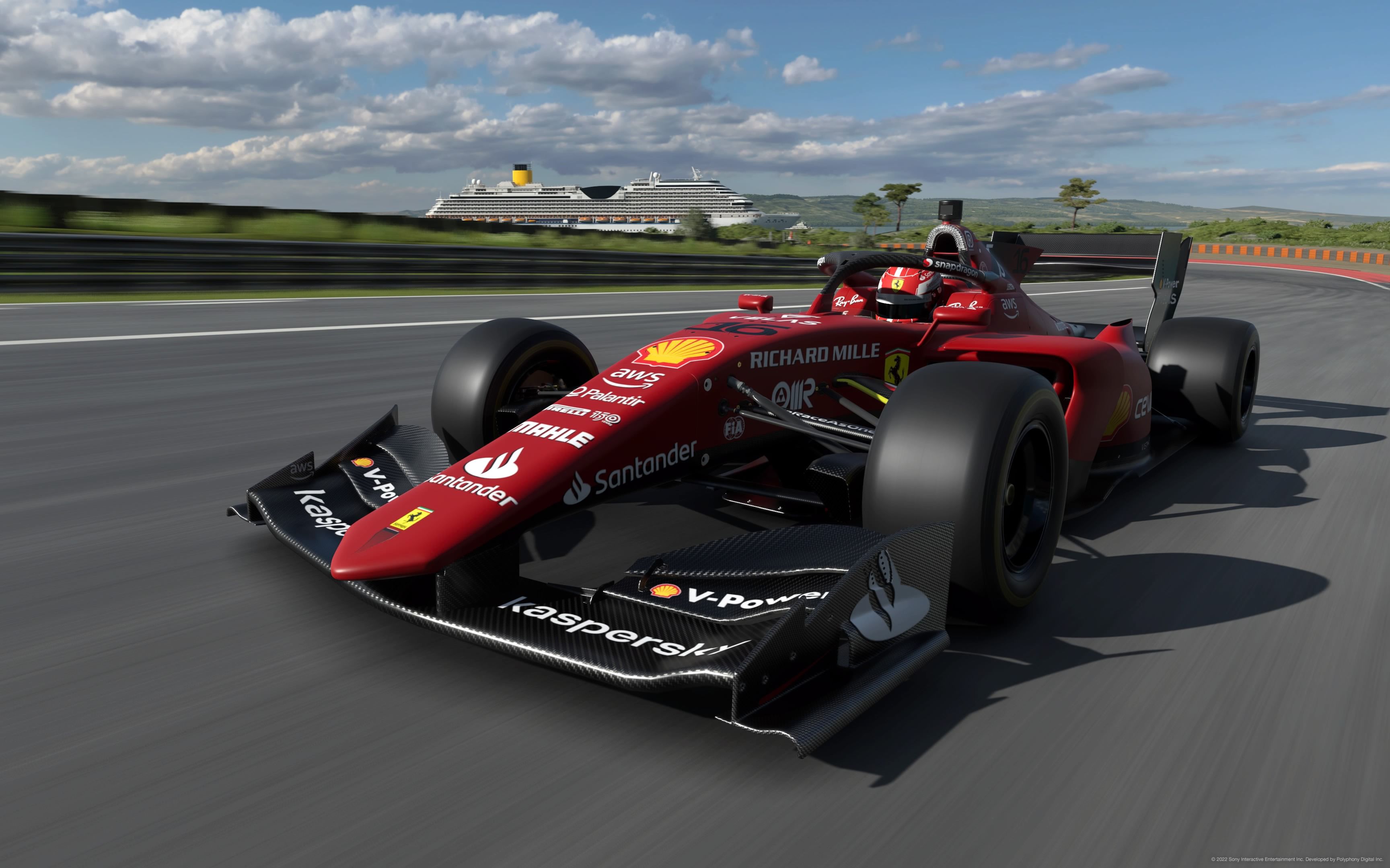 乐扣驾驶法拉利f1-75测试赛车珍贵录像(误)gt赛车7 超级方程式_单机