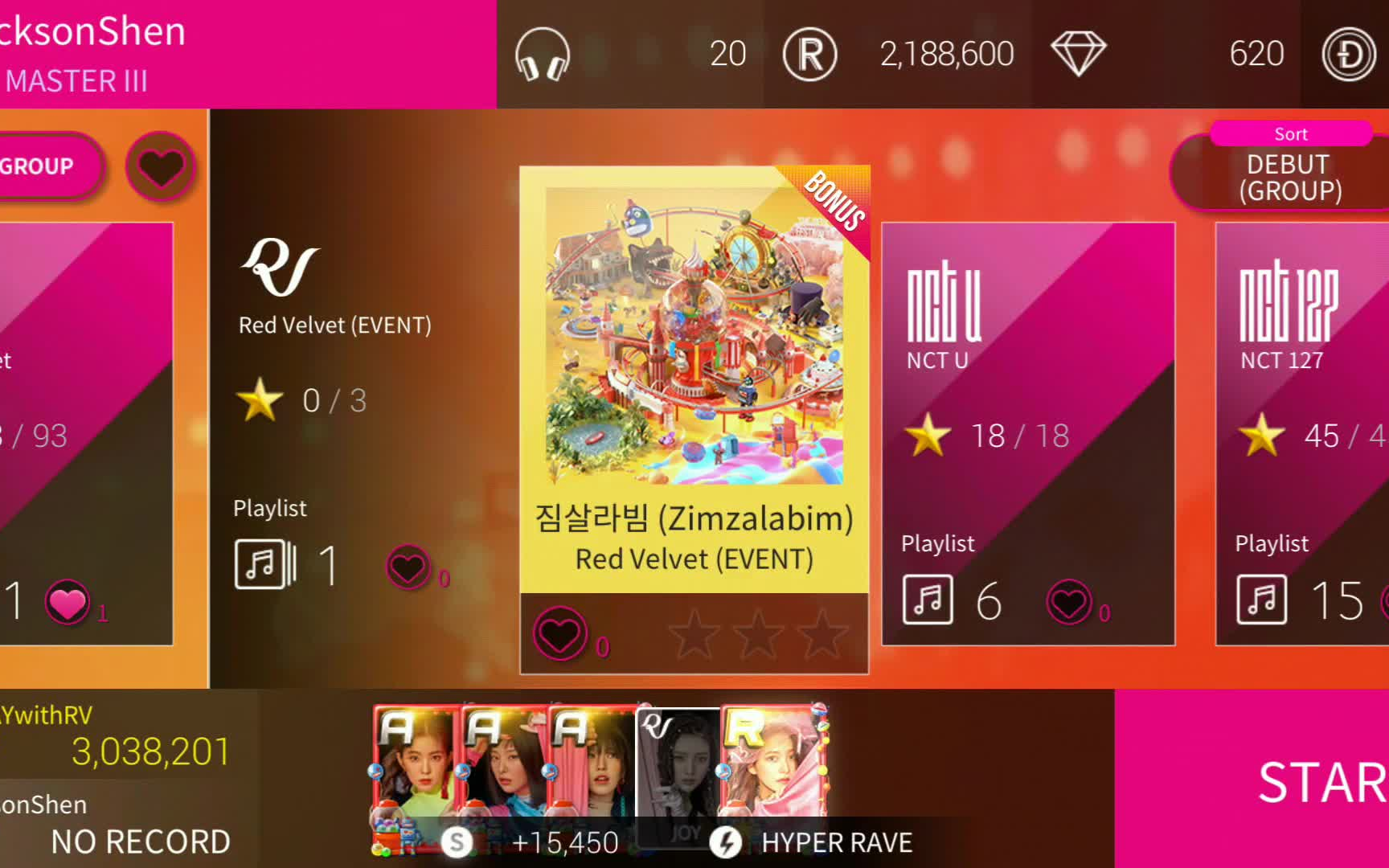 [图]Red Velvet - Zimzalabim (困难三星)（韩服 SuperStar SMTOWN）【音游TIME】