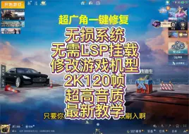 下载视频: 和平精英最新2K120帧超高音质+超广角修复教程