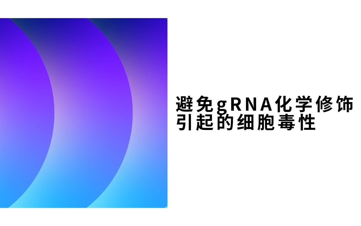 避免gRNA化学修饰引起的细胞毒性哔哩哔哩bilibili