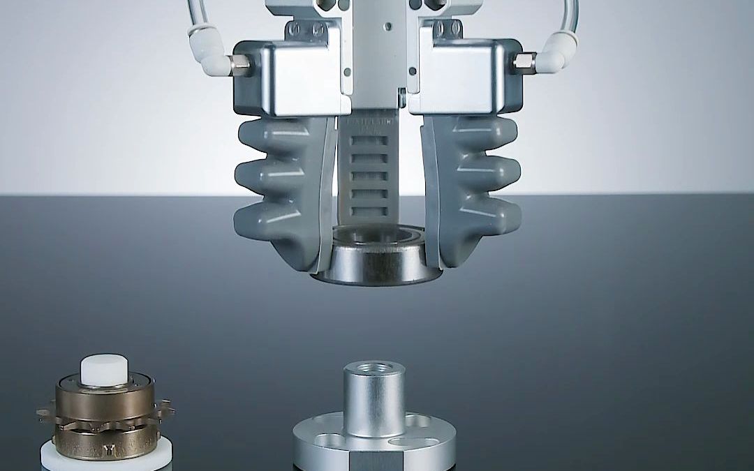 不是吧柔性夹爪装配齿轮都这么有仪式感机械手非标自动化