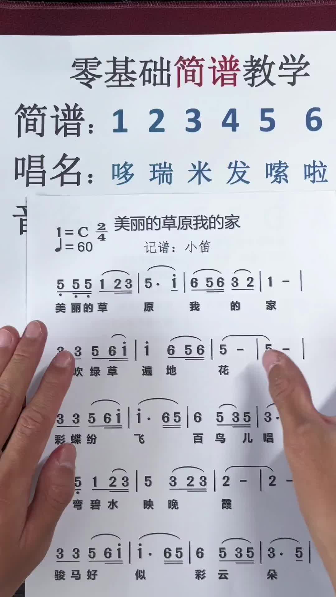 零基础学习简谱快速认识简谱中的1234567跟着一起练习简谱哔哩哔哩bilibili