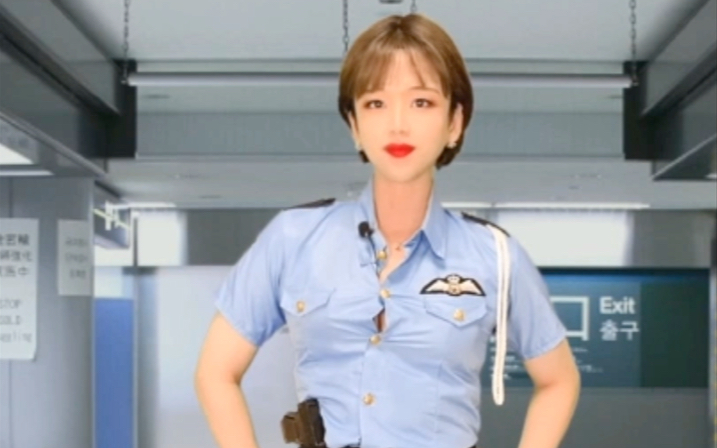 韩国女装大佬制服系列女警哔哩哔哩bilibili