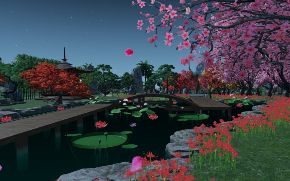 【天涯明月刀手游/家园】红莲水榭仿建(微信区 无偿)