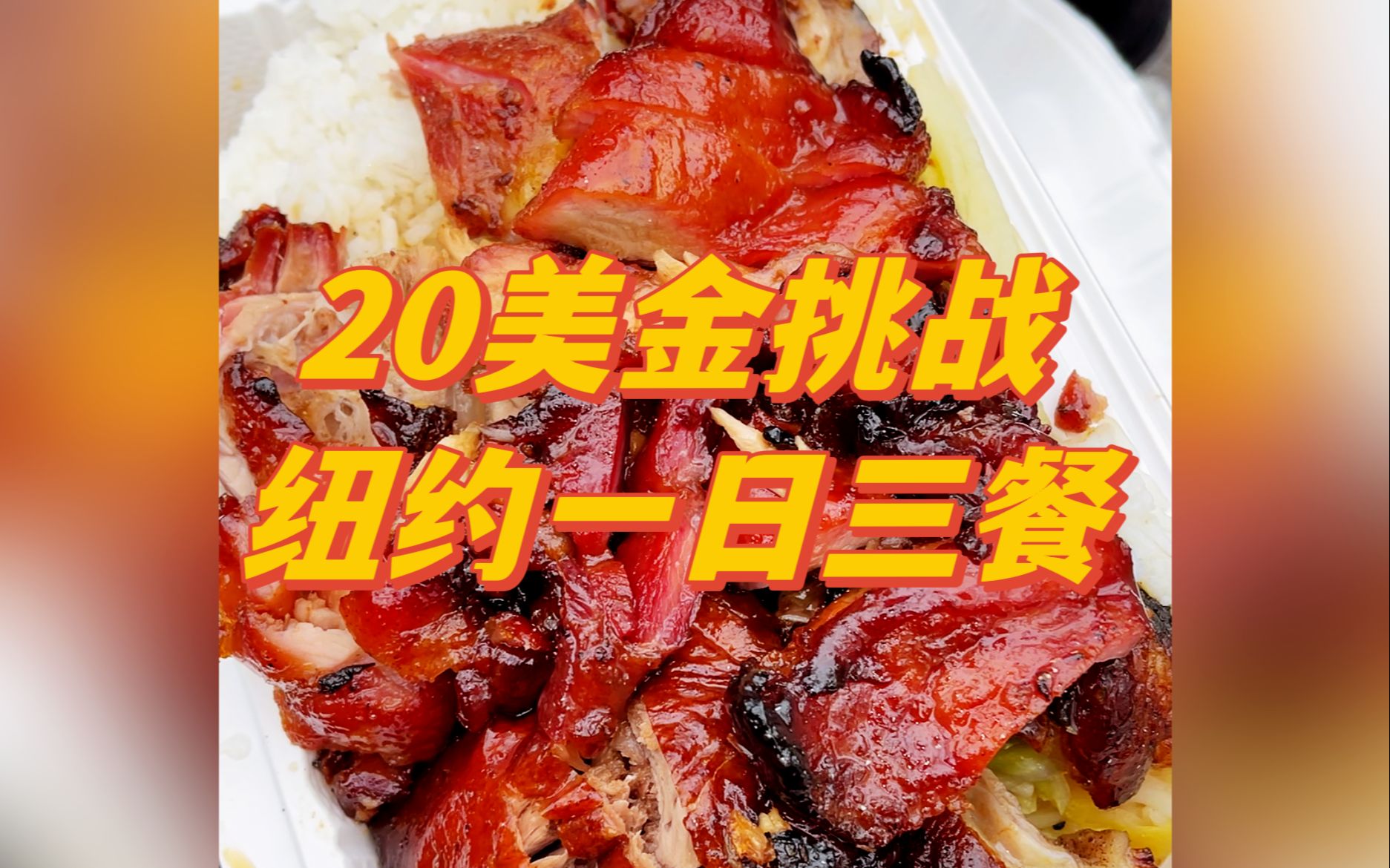 挑战在纽约用20美元解决一日三餐!看看20块够不够我生存一天!哔哩哔哩bilibili