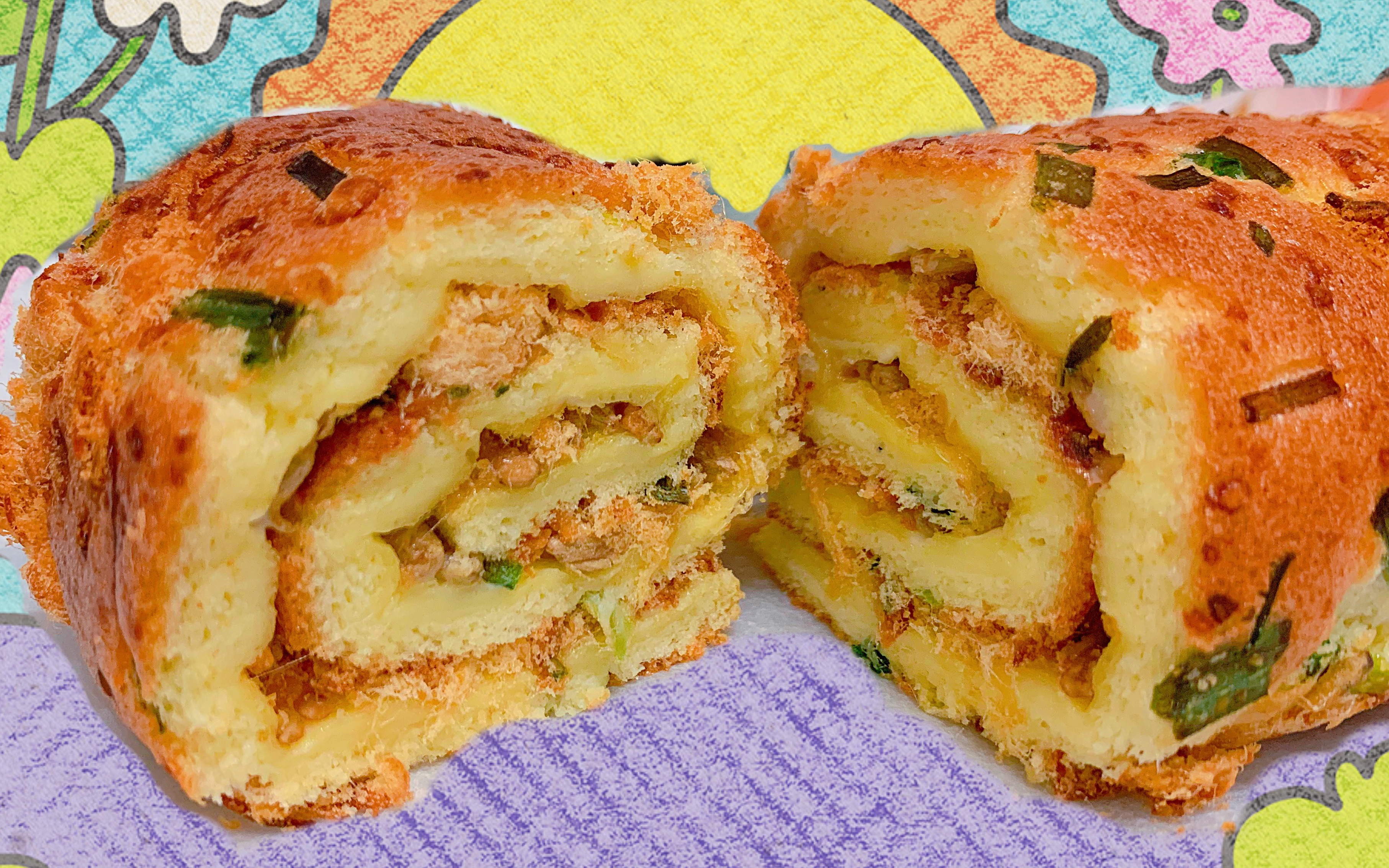 how to make meat floss swiss rolls 肉松蛋糕卷