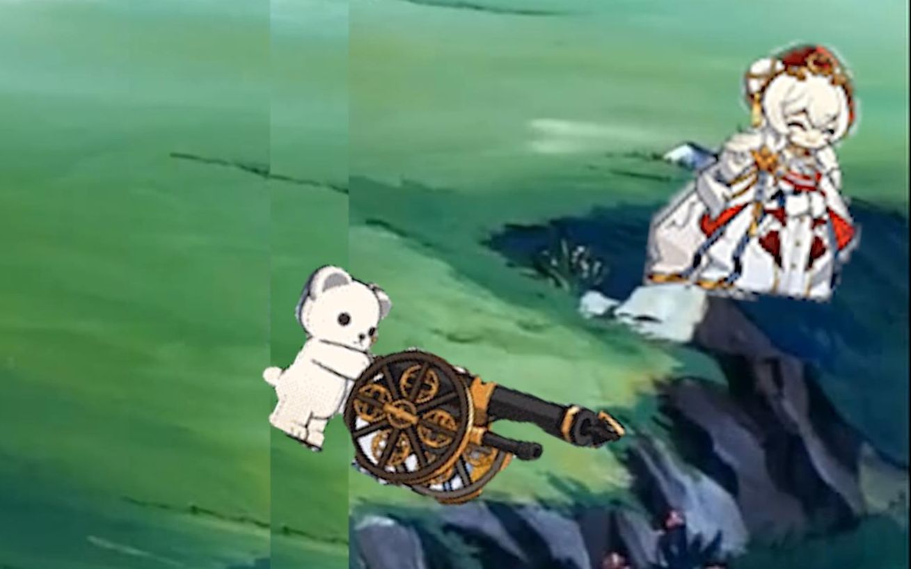 推轮椅将早露扔下悬崖的小熊推车