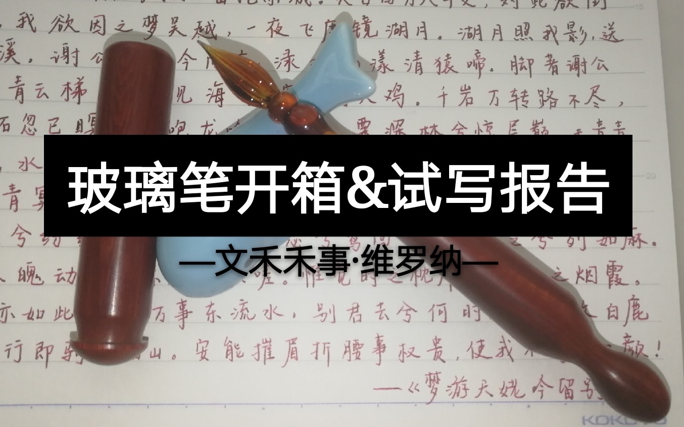 【开箱】300块的玻璃笔有多好写?颜值超高的文禾禾事维罗纳开箱哔哩哔哩bilibili