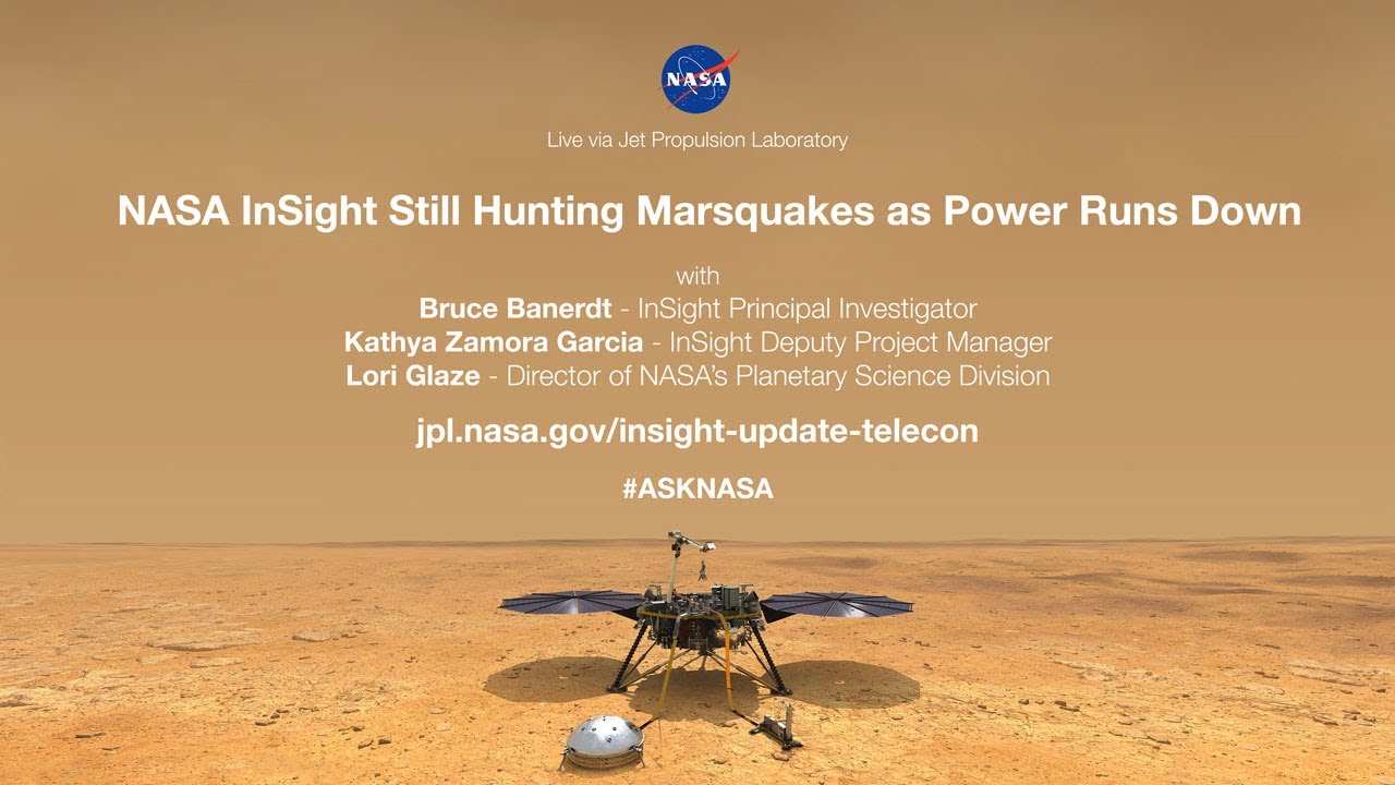 NASA喷气推进实验室 NASA InSight Still Hunting Marsquakes as Power Runs Down (News Audi哔哩哔哩bilibili