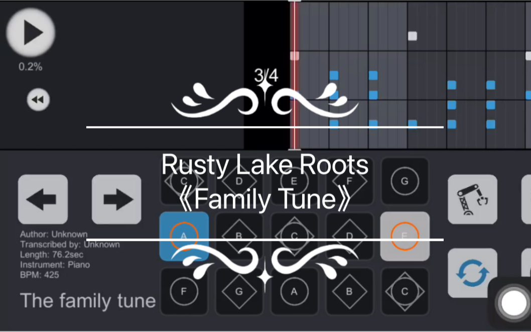 [图]【Sky Studio/光遇演奏】锈湖：根源Rusty Lake Roots《Family Tune》