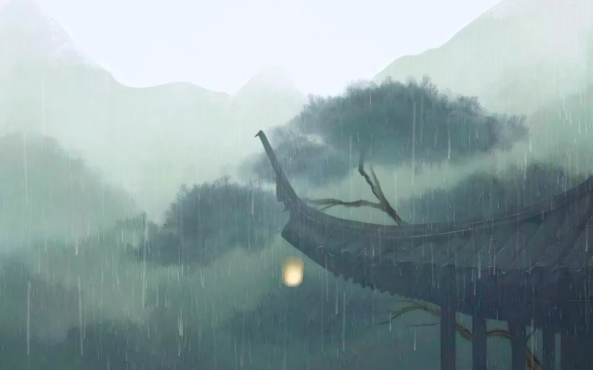 深度睡眠音乐|下雨天 天青雾云气氛感古色古香 拯救失眠 雨声伴你入睡