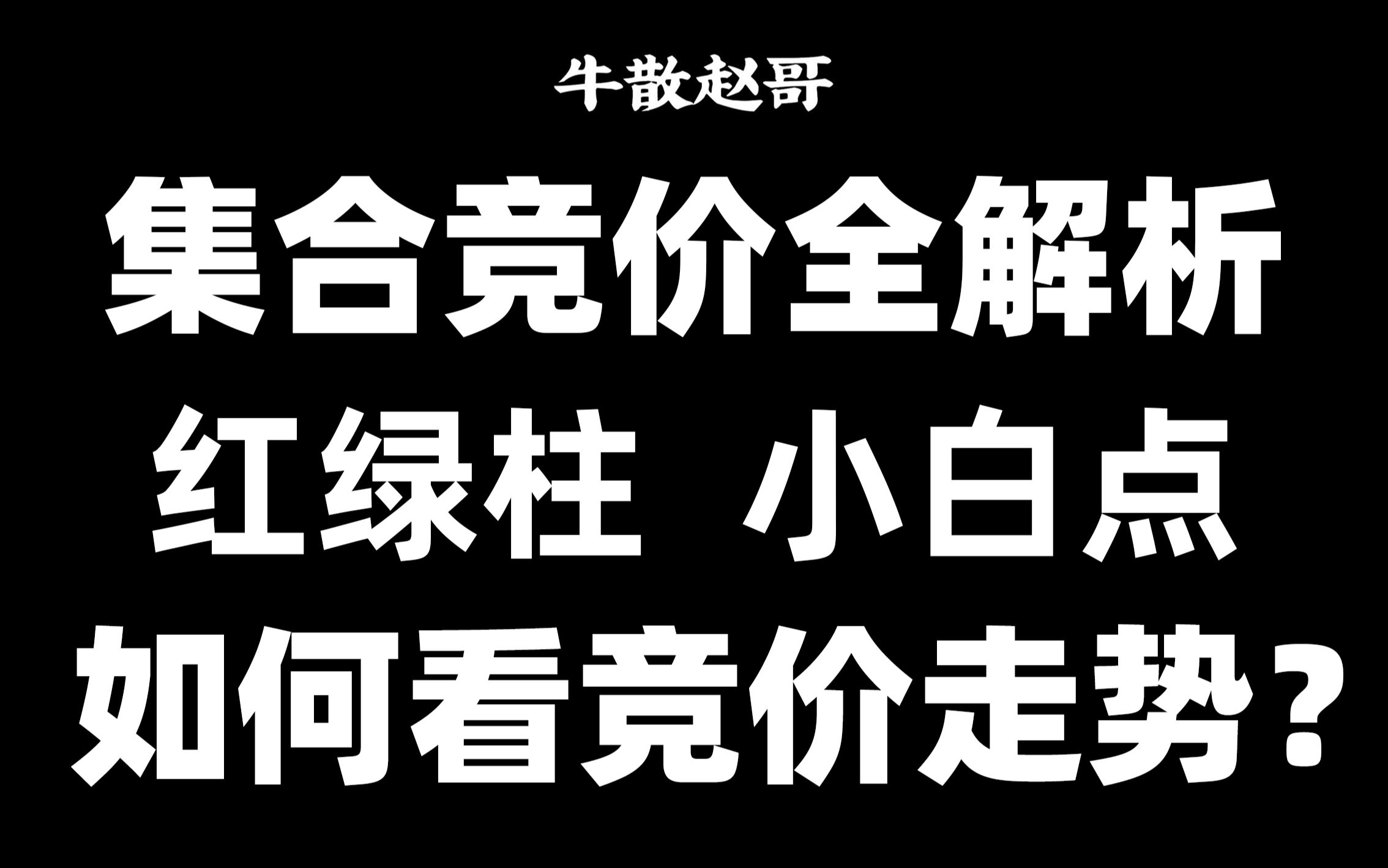 集合竞价的红绿柱,小白点代表什么?细节,走势,重点全解析哔哩哔哩bilibili