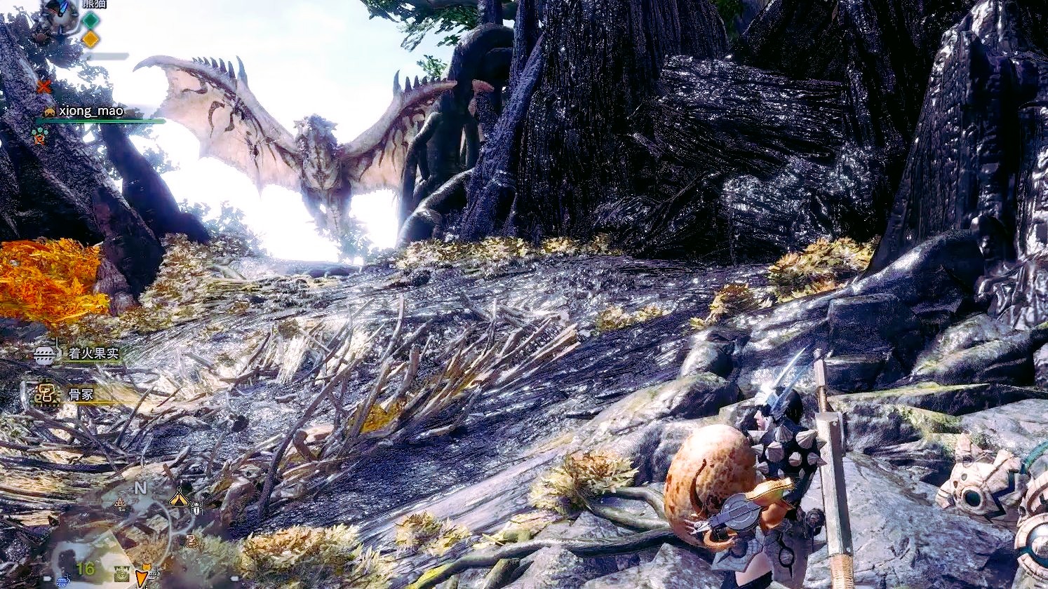 【怪物猎人世界】蛋被偷,雌火龙怒气冲冲回家干仗,雄火龙慢悠悠回家