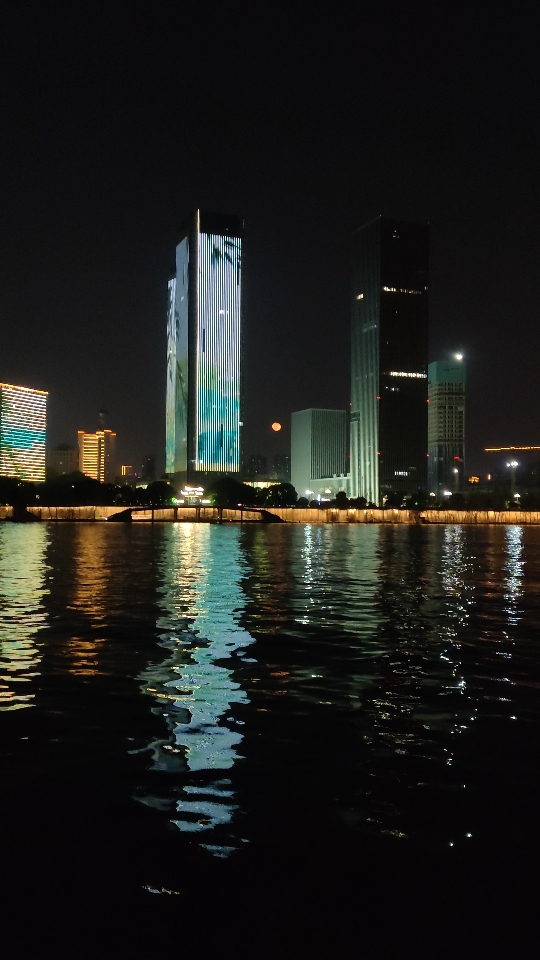 橘子洲夜景真实照片图片