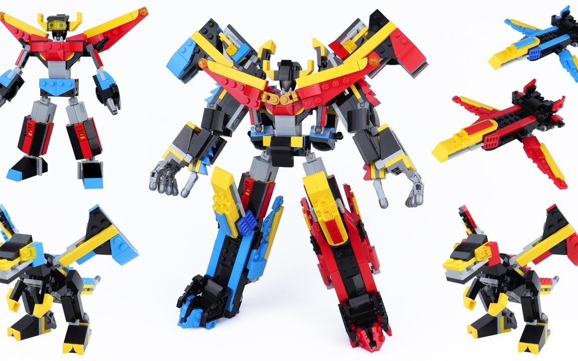 乐高31124升级5合体组合机甲恐龙喷气机moc