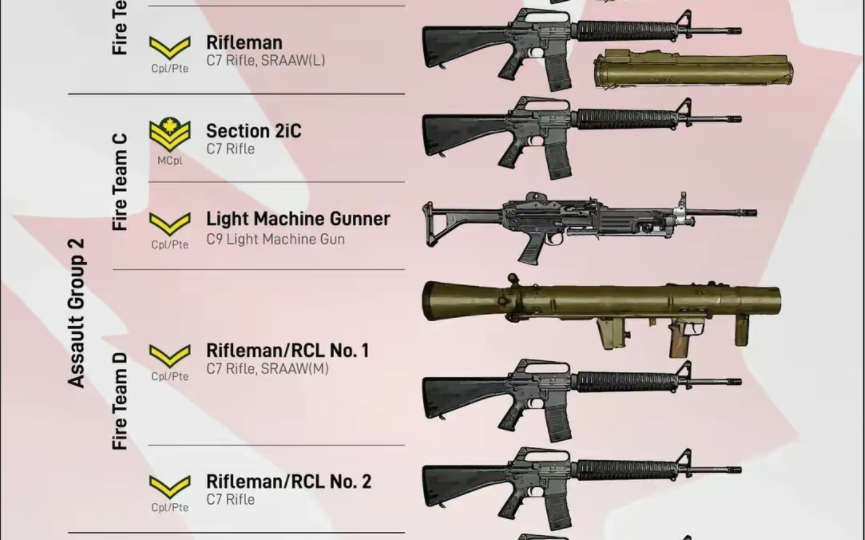 各国步兵班编制(地面部队班组火力配置)[英联邦主要成员国]哔哩哔哩bilibili