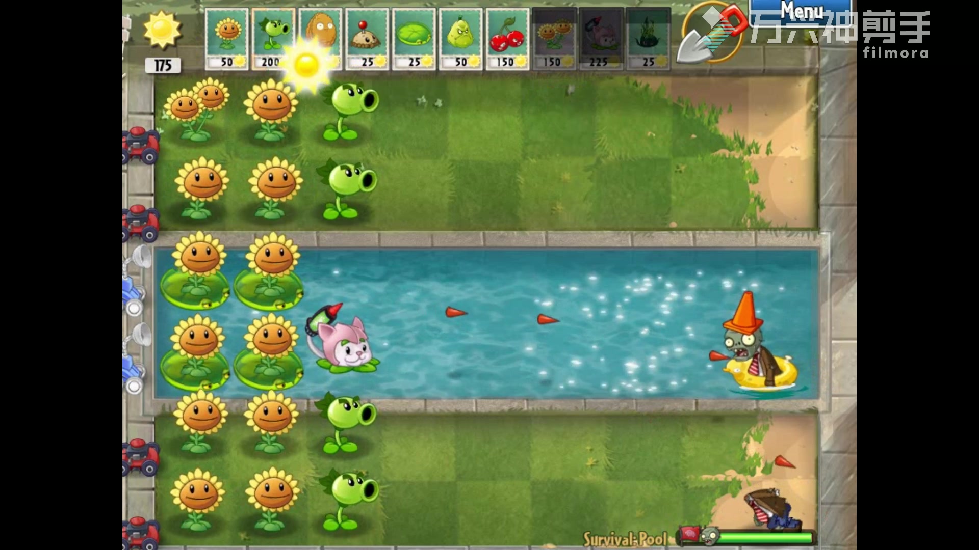 植物大战僵尸2pak泳池模式简单版