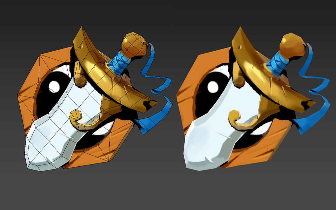 活动作品3dmax游戏建模手绘3d建模全流程教学低模布线uv贴图